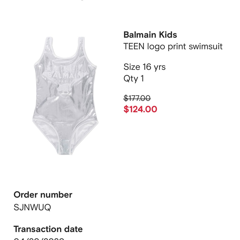 SOLD ❌Balmain bathing suit super cute NWT